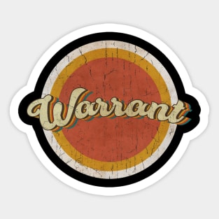 circle vintage Warrant Sticker